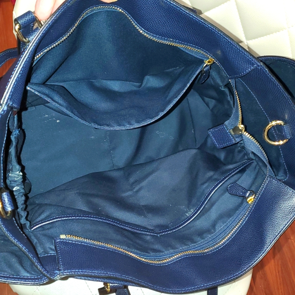 Coach Dark Blue Leather Baby Tote Bag💙 - Picture 14 of 16